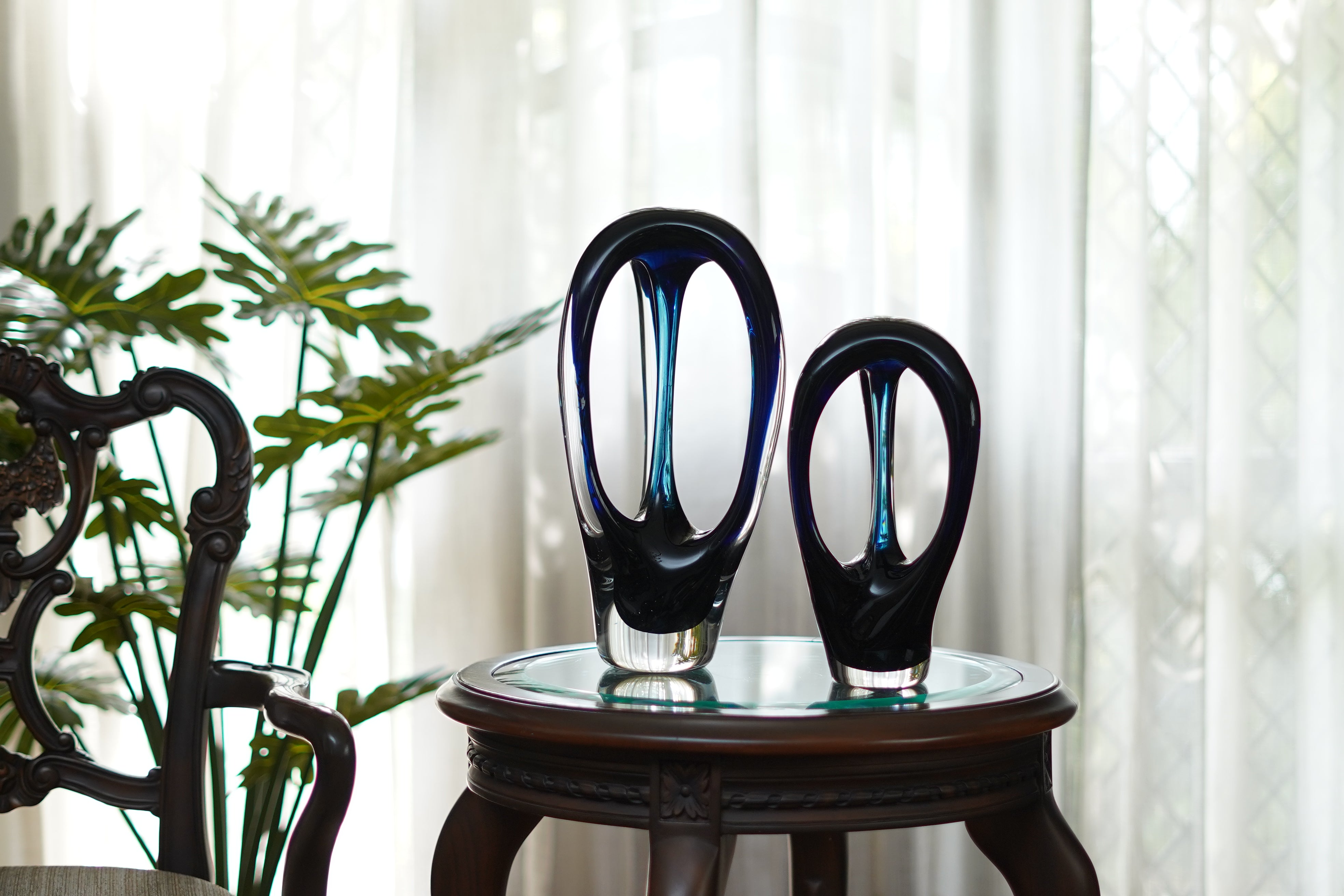 Ocean Essence Hand-Blown Glass Sculpture - Small