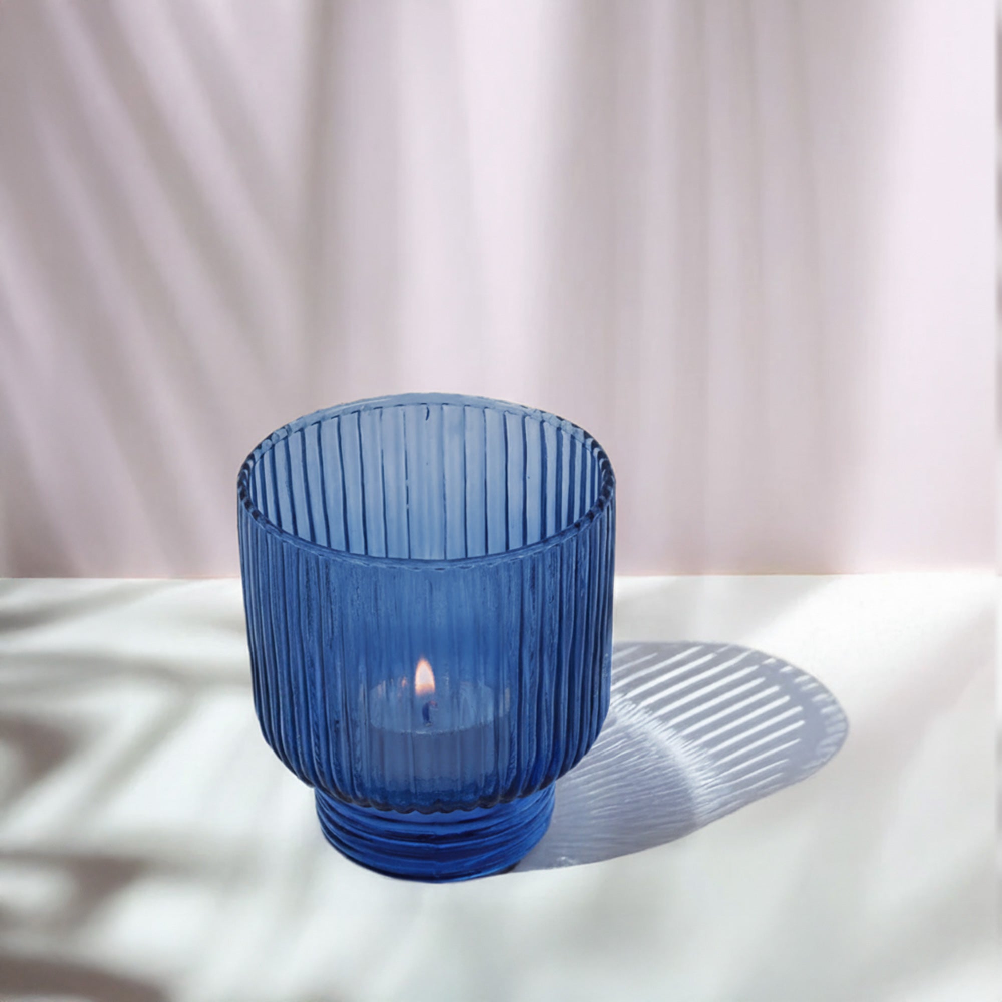 Azure Bloom Votive  (Set of 2)