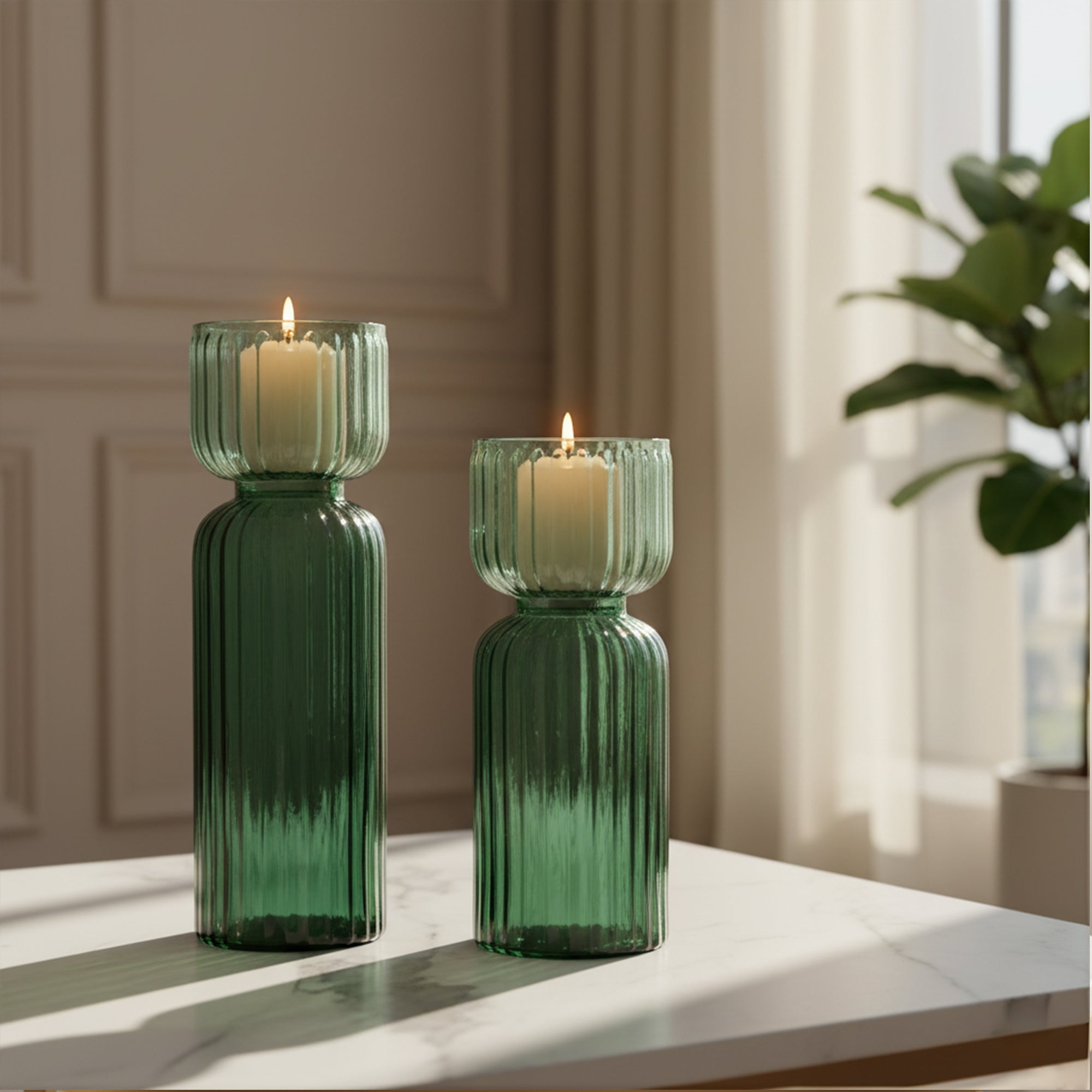 Zeba Candle Stand - Forest - Set of 2