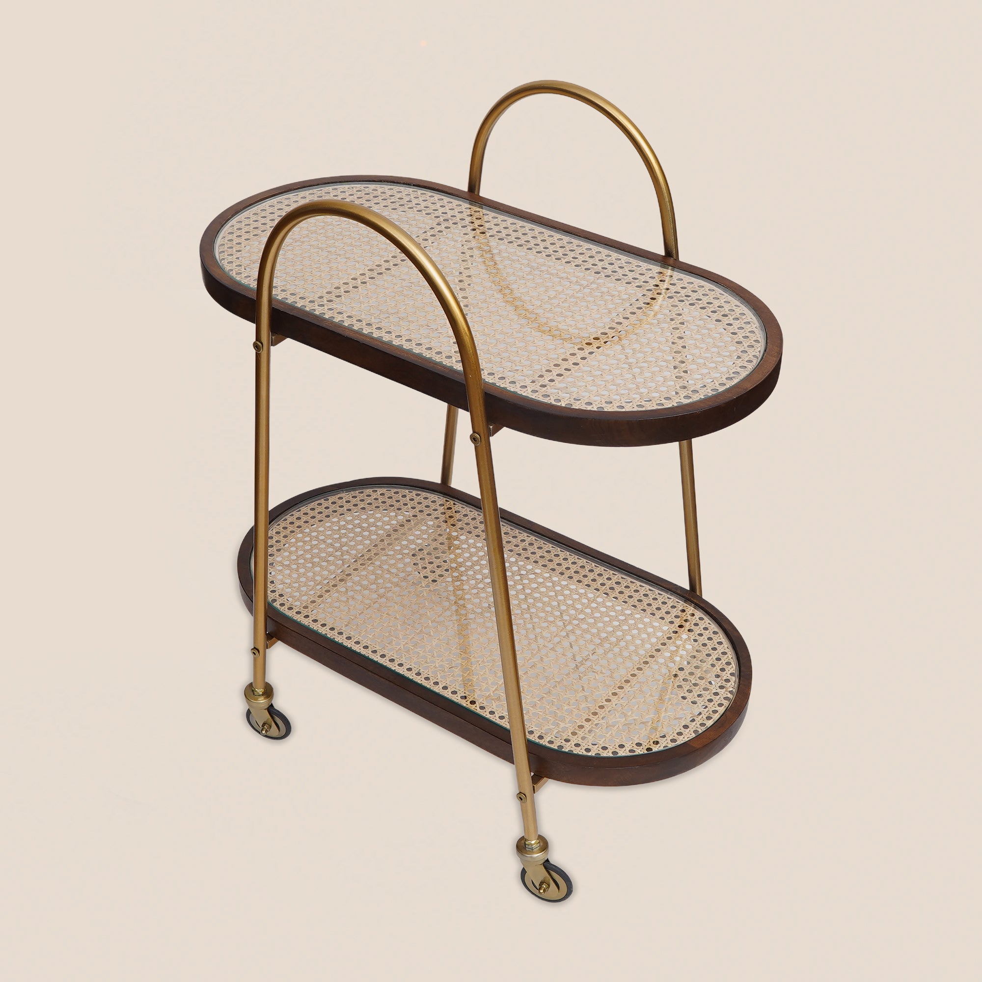 Rattan Luxe Bar Trolley