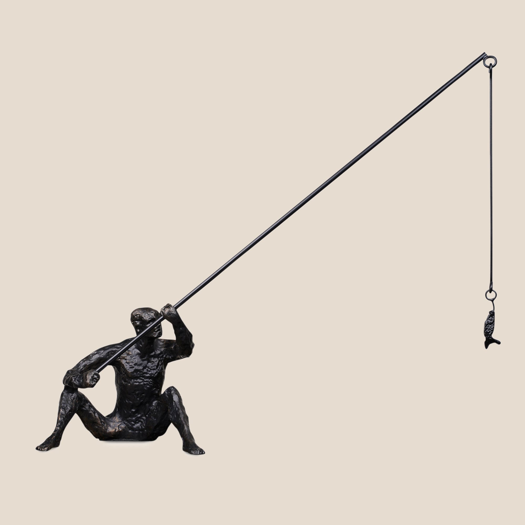 The Art of Patience – Fisherman Sculpture