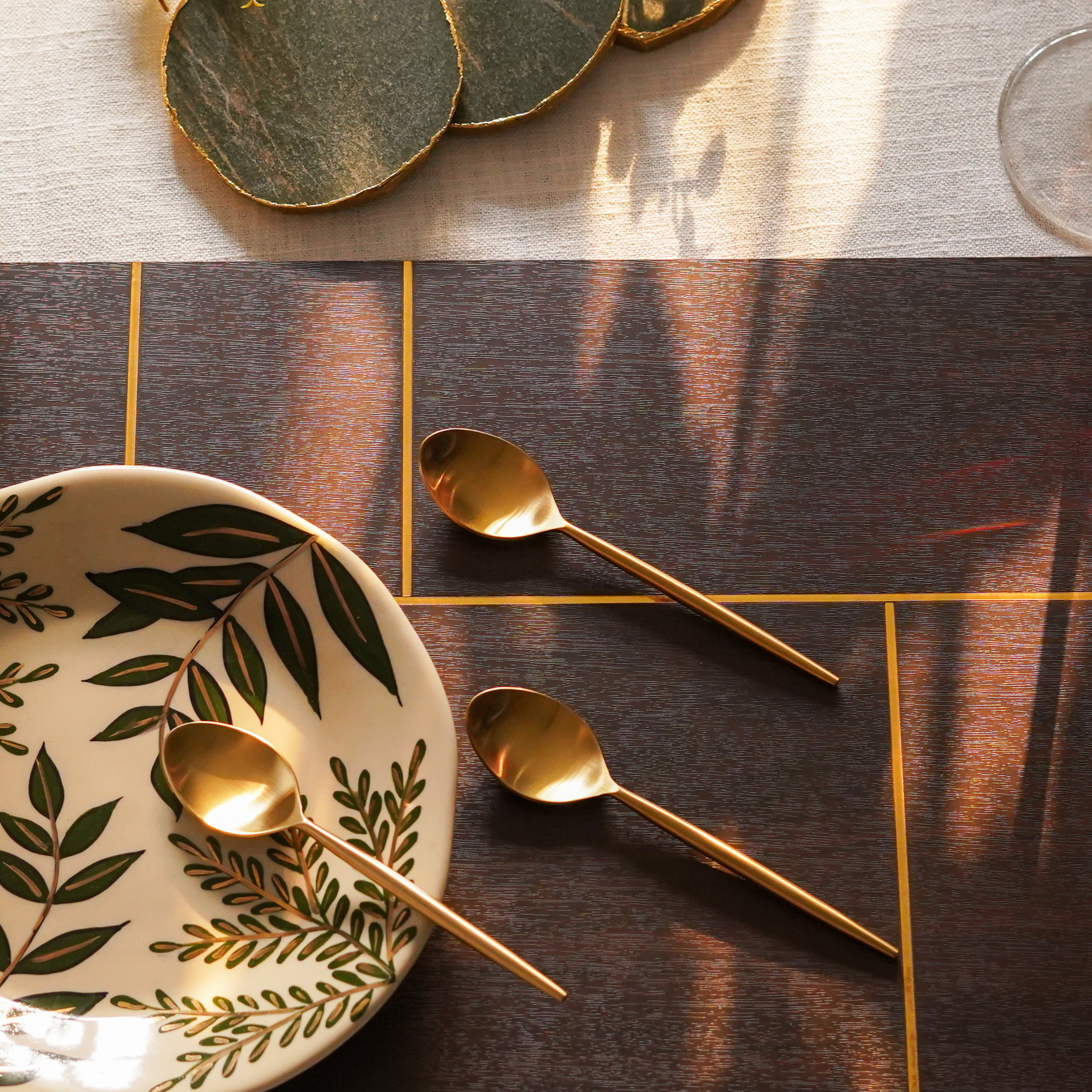 Luxe Brass-Finish Desert Spoon
