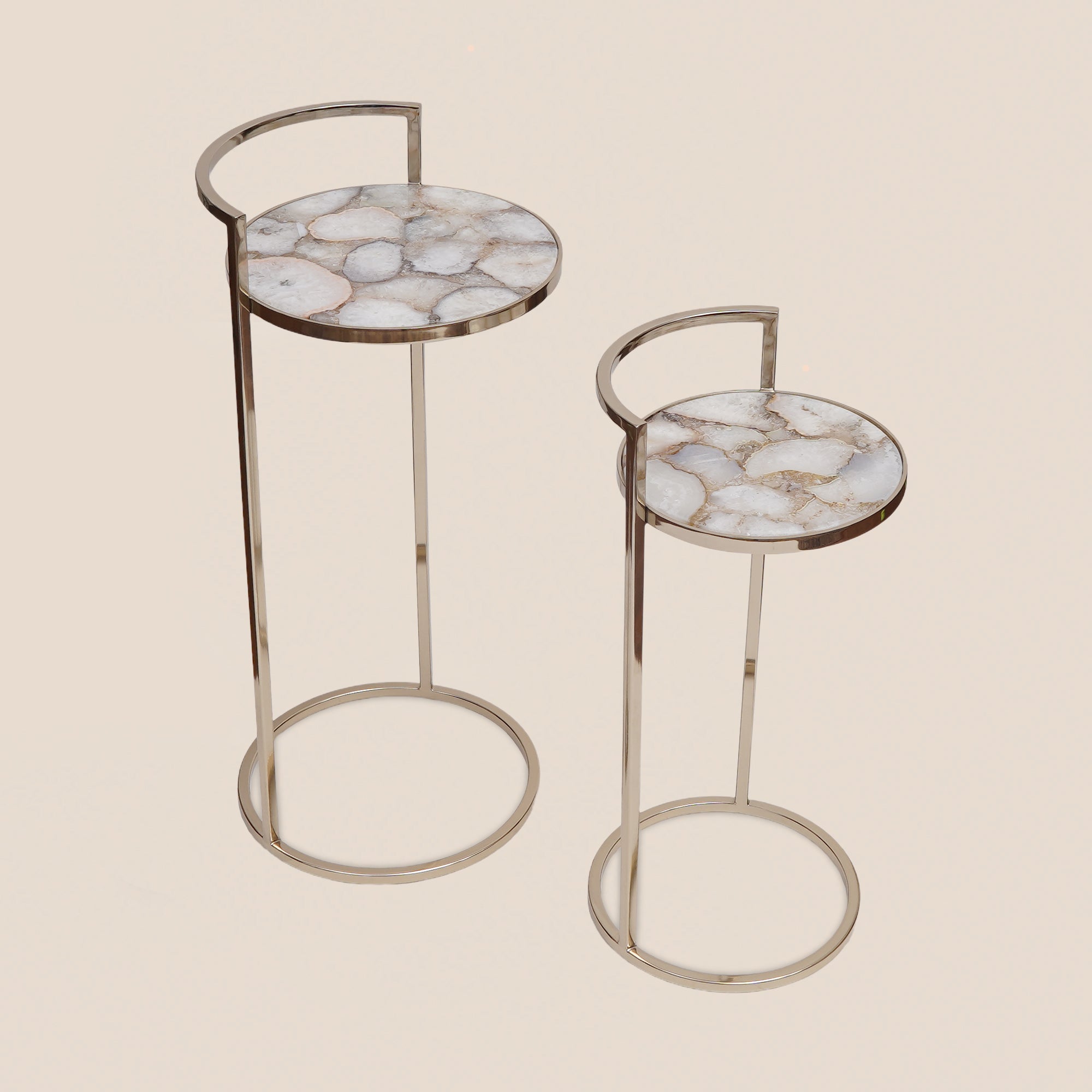 White Agate Nesting Tables