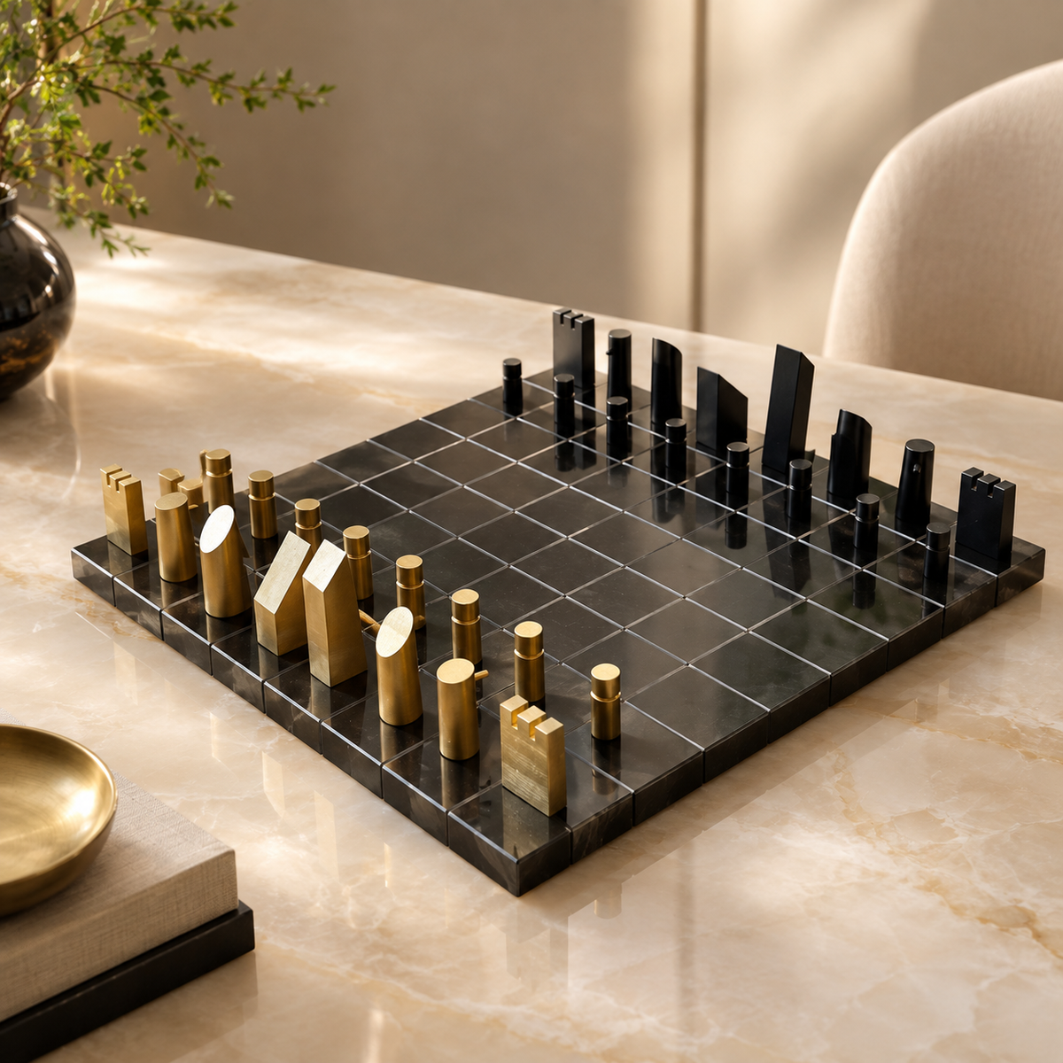 Gilded Noir Chess Set (only in Delhi NCR)