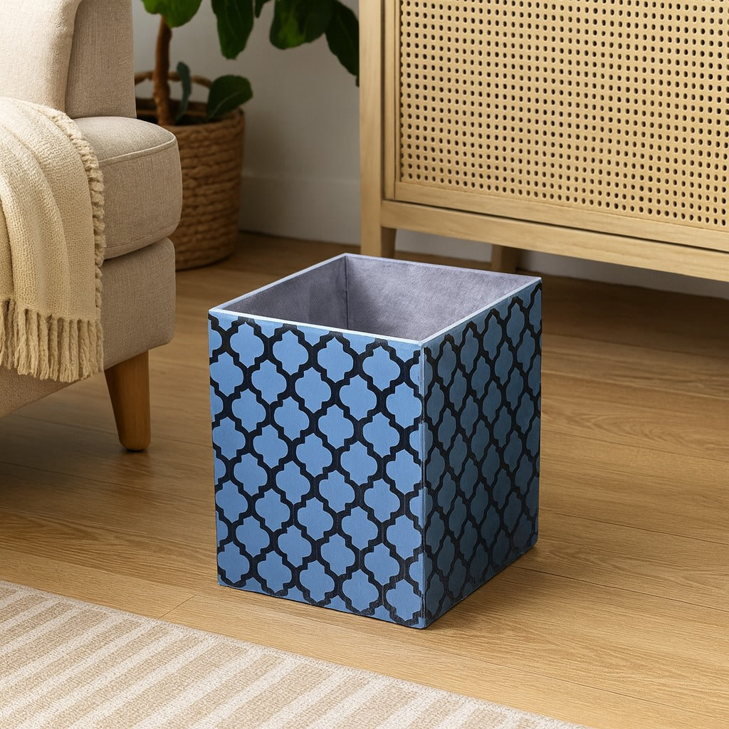 Moroccan Jaali Glass Waste bin - Grey