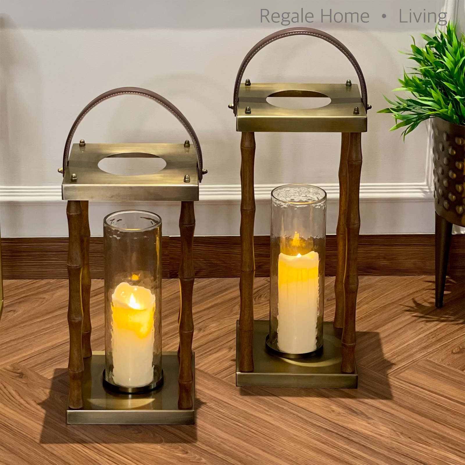 Rustic Elegance Bamboo Hurricanes