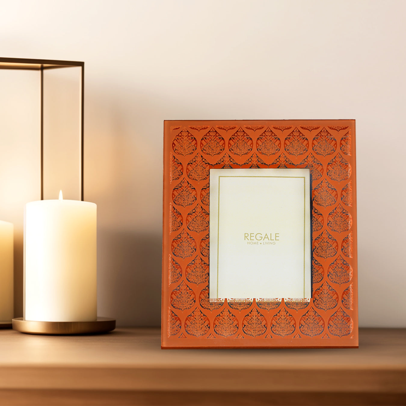 Tan Shadow Glass Frame