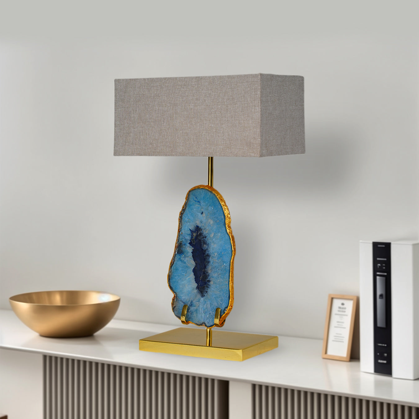 Azure Agate Luxe Table Lamp (Only for Delhi NCR)