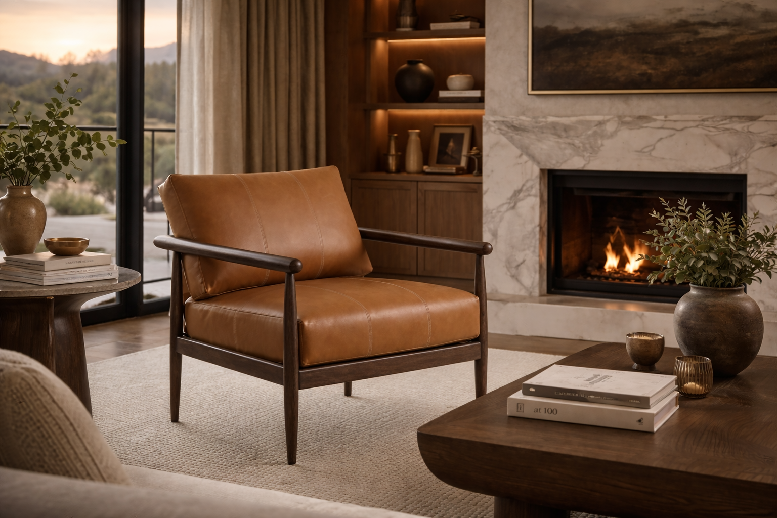 Solace Leather Lounge Chair